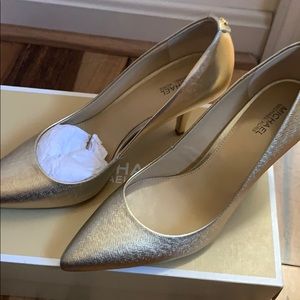 MK gold high heels